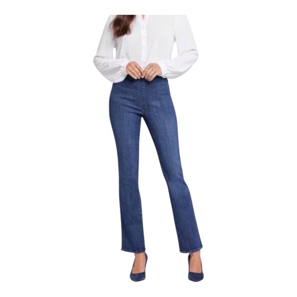 NYDJ Medium Wash Pull-on Slim Bootcut Jeans Lift Tuck Technology Women's 1XT - Picture 3 of 9